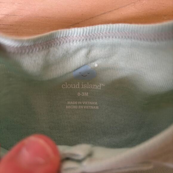 Cloud Island NWOT 3-Pack Baby Sleepers Green, Green, Gray Size 0-3 Months - Picture 4 of 15